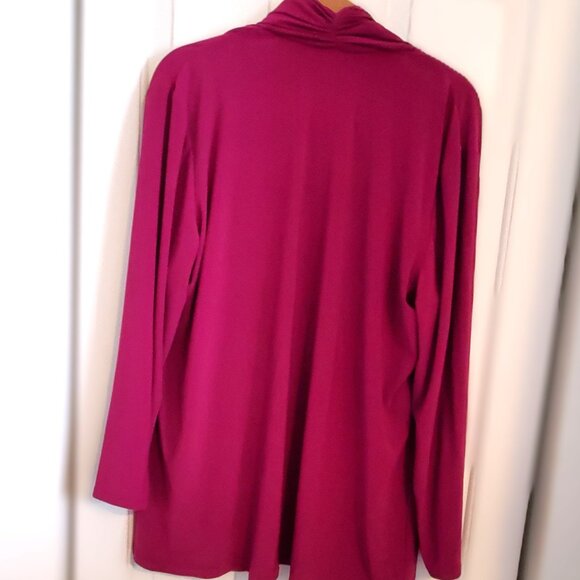 Antthony Original Women 2 piece top, Fushia, 1X - Picture 12 of 13